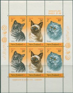 New Zealand 1983 SG1323 Health Cats MS MNH