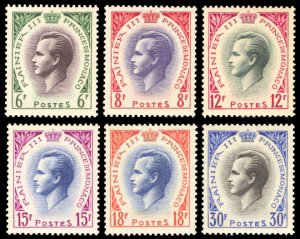 Monaco 1955 Scott #334-339 Mint Never Hinged
