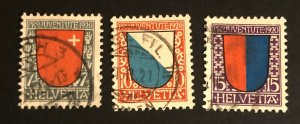 Switzerland Scott #B15-17 VF Used CV $60.50 / Price $12 + $1 shipping