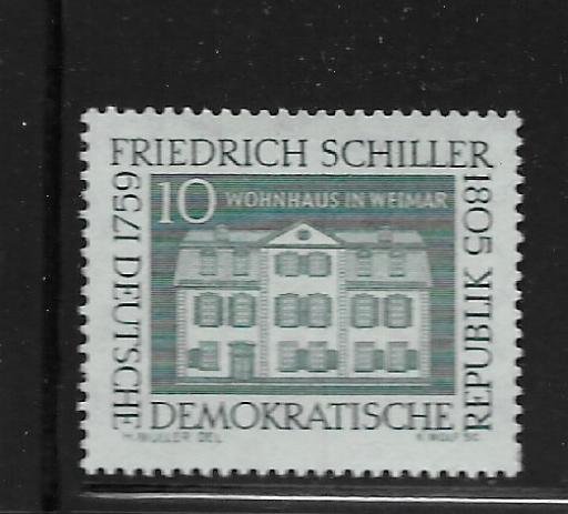 DDR, 467, MINT HINGED, SCHILLER'S HOME WEIMAR