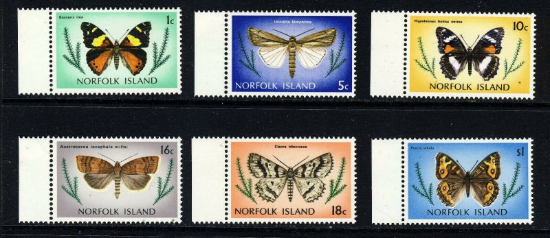 NORFOLK ISLAND 1977 Butterflies & Moths Part Set SG 179 to SG 194 MNH