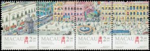 Macao #779a, Complete Set, Strip Of 4, 1995, Never Hinged