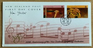 NEW ZEALAND FDC 1996 SYMPHONY ORCHESTRA  SIGNED. NO 3 OF 4 PRODUCED.