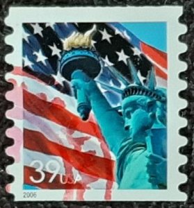 US Scott # 3983; used 39c Liberty/Flag from 2006; XF centering; off paper