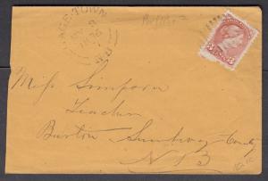 NEW BRUNSWICK SPLIT RING TOWN CANCEL COVER GAGE TOWN