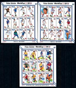 [56488] Palau 1994 World Cup Soccer Football MNH Sheets