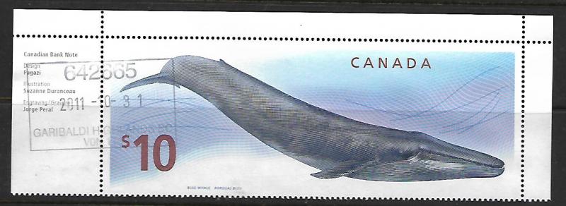 CANADA 2405  USED  BLUE WHALE ISSUE 2010