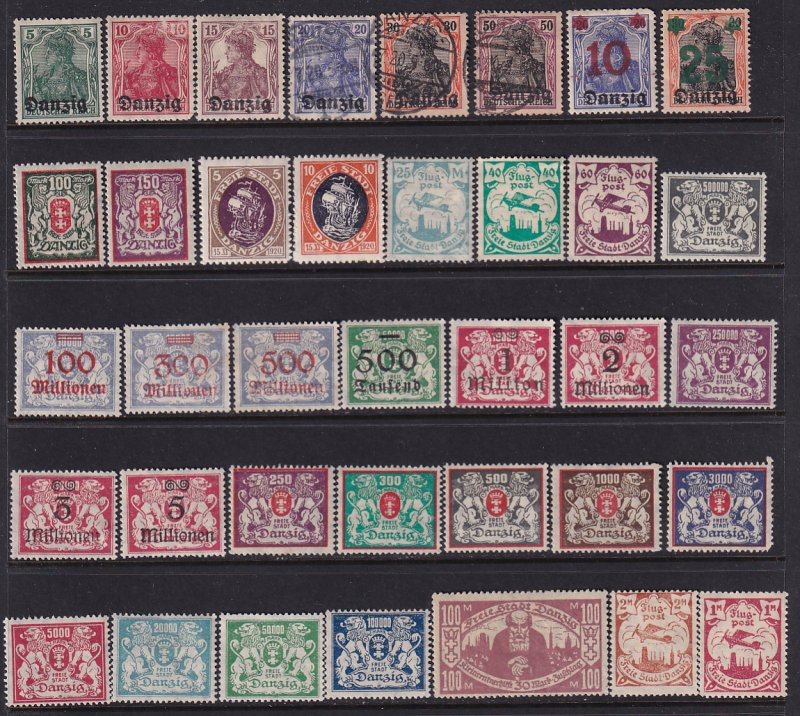 Germany Danzig Poland Occupation 37 Stamps Used Unused