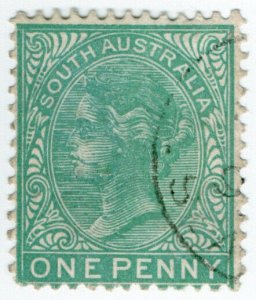 (I.B) Australia Postal : South Australia 1d (SG 175) long mouth flaw