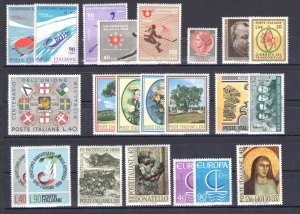 1960-1969 Italy Republic, New Stamps, Complete Vintages SPECIAL OFFER (Without G
