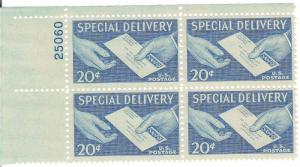 E20: Special Delivery - Plate Block - MNH - 25060-UL