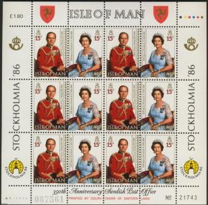 Isle of Man 316-7 sheets MNH Queen Elizabeth  Birthday