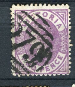 AUSTRALIA; VICTORIA 1880s classic QV issue used 2d. Numeral Postmark 279 