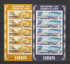 GIBRALTAR SG588/91 1987 EUROPA  SHEETLETS MNH