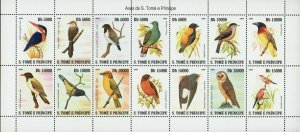 Birds of Sao Tome Stamp Euplectes Aureus Speirops Lugubris S/S MNH #3209-3222