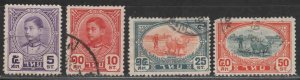 Thailand, Siam #245-46, 248-49 ~ Used, MX  (1941)
