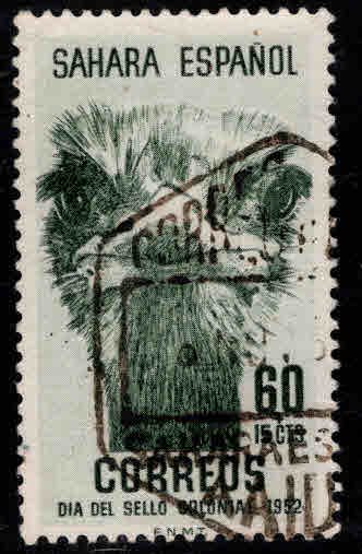 Spanish Sahara Scott B24 Used Osterich stamp