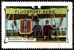 1930's Germany Poster Stamp Flugpost Serie (Aviation Series) Abramowitsc...