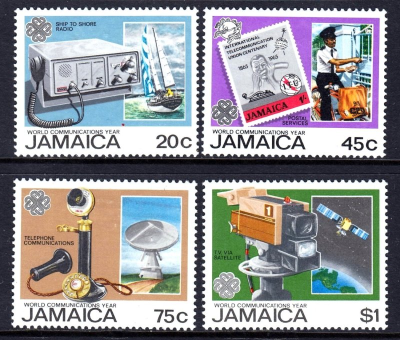 Jamaica 1983 World Communication year Complete Mint MH Set SG 586-589