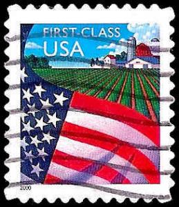 # 3449 USED FLAG OVER FARM