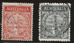 Australia Scott 150-151 Used 1935 Anzac set CV$53