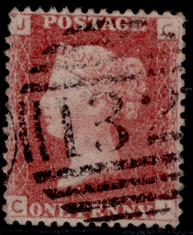 GB QV SG43, 1d rose-red PLATE 89, FINE USED. CJ