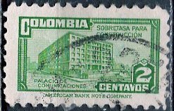 Colombia; 1946: Sc. # RA24: O/Used Single Stamp