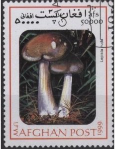 Afghanistan unofficial (used cto, nh) 50,000af wood blewit mushroom (1999)