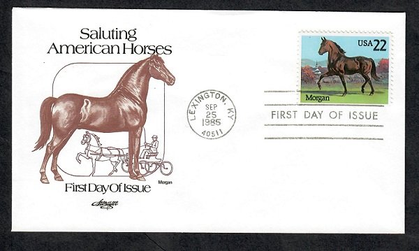 2156 Horses:  Morgan  Unaddressed Artmaster FDC