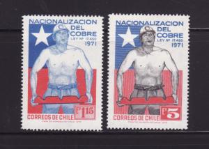 Chile 423-424 Set MNH Copper Miner (C)