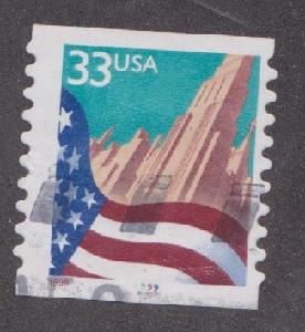 US #3281 Flag over City Used PNC Single plate #9999