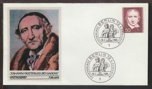 Germany Berlin 9N353 Schadow 1975 U/A FDC 
