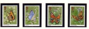 Great Britain Sc 941-44 1981 Butterflies stamp set mint NH