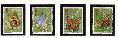 Great Britain Sc 941-44 1981 Butterflies stamp set mint NH