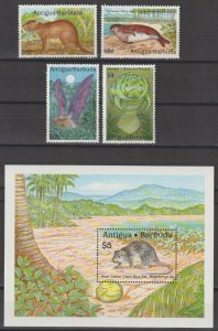 ANTIGUA/BARBUDA 1989 SG 1322/5 + MS 1326 MNH