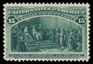 US STAMPS # 1 238 MINT OG NH VF CAT. $700 LOT #2998