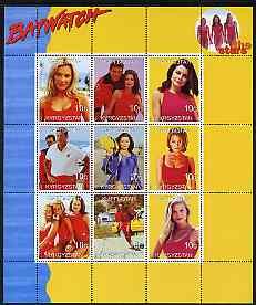 Turkmenistan 1999 Stars of Baywatch #2 perf sheetlet cont...