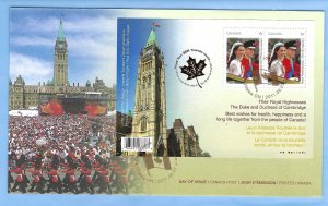 Royal Wedding, William and Kate , Canada FDC, 2011, (CAFDC2477b)