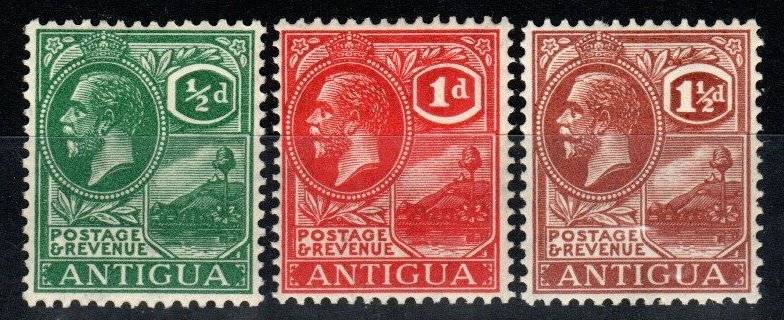 Antigua #42-3, 45 F-VF Unused CV $14.25 (X901)