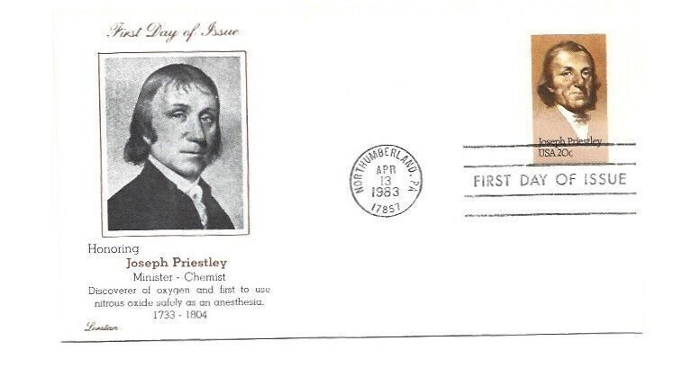 2038 Joseph Priestley, Lorstan FDC