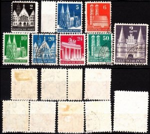 GERMANY / British-American Bizone 1948 Defin. Architecture: Perf.14 MNH/MH/U 10v