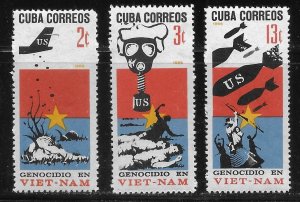 Cuba 1163-1165 Viet Nam War set MNH