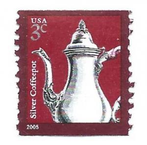 SC# 3759 - 3c - SilverCoffeepot - Used