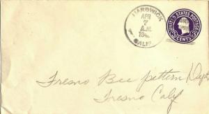 United States California Hardwick 1942 4f-bar  1909-1942  Postal Stationery E...