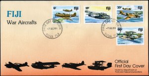 Fiji, Worldwide First Day Cover, Aviation, Military Related