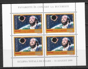 ROMANIA Sc 4311 NH MINISHEET of 1999 - MUSIC - SPACE