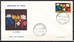 Chad, Scott cat. 101. Cotton Plants value. First Day Cover. ^