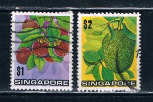 Singapore #198-99 Used Fruit (S0259)