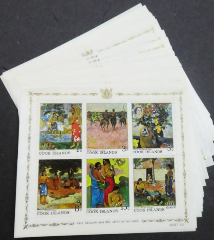 EDW1949SELL : COOK ISLANDS 1967 Scott #226a Paintings 34 S/S VF MNH Catalog $127