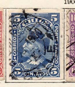 Chili 1900 Early Issue Fine Used 5c. NW-252320